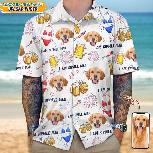 Custom Photo I Am A Simple Man For Dog Lover Hawaii Shirt N304 889451