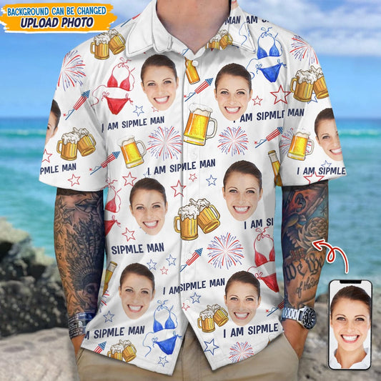 Custom Photo I Am A Simple Man With Summer Design Hawaii Shirt N304 889449