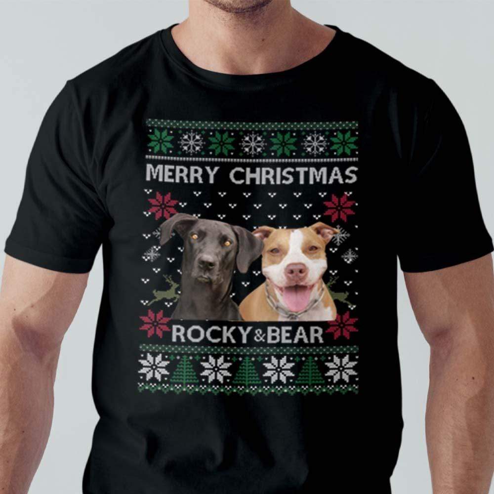 Custom Photo Ugly Christmas Ya Filthy Animal Dog Cat Sweatshirt, Dog Lover Sweater Christmas N304 889811