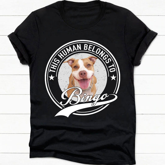 Human Belongs To Dog Cat Personalized Custom Photo Dog Cat Pet Shirt TA29 889223