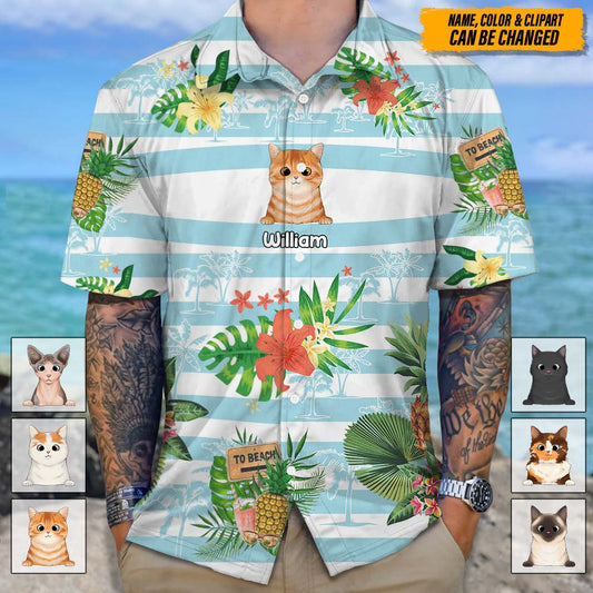 Personalized Cat Clipart Hawaiian Shirt N304 888392