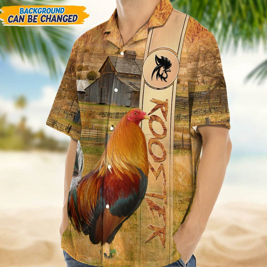 Rooster 3D Farmer Hawaii Shirt N304 889417