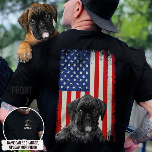 Upload Photo America Flag Dog Shirt, N304 888305