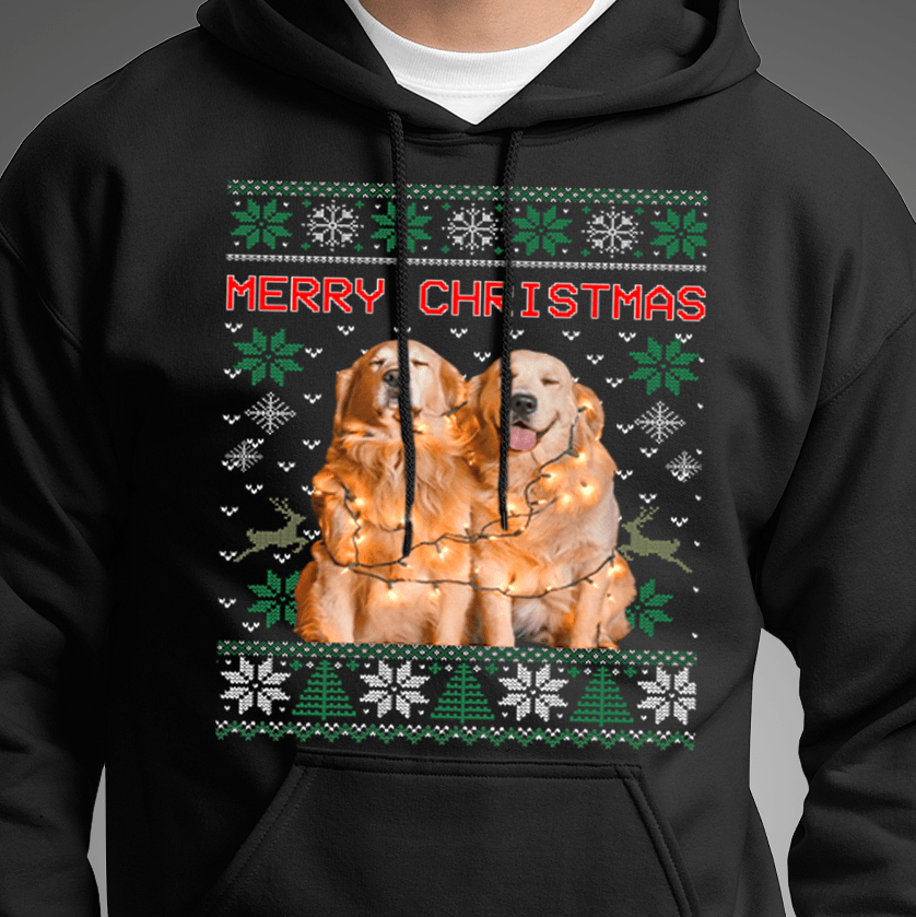 Upload Photo Christmas Ugly Dog Cat Sweatshirt Hoodie N369 889819